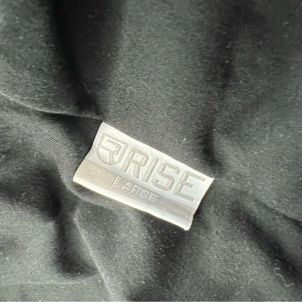 Rise Sportswear Zip-Up Beige/Black Hoodie with Zip-Up Pockets - Size Large - Picture 8 of 8